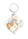 Rabbits Wooden Keychain
