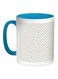 Zigzag Lines Printed Coffee Mug Blue/White/Green 11ounce