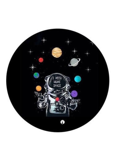Space Printed Fridge Magnet Black/Grey