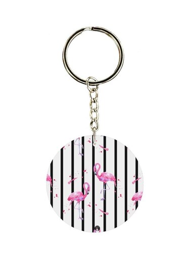 Birds Printed Double Sided Keychain