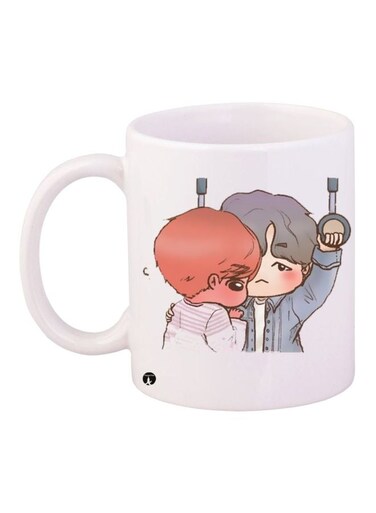 Anime Printed Coffee Mug White/Blue/Brown
