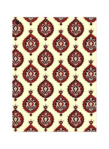 Decorative Printed Plate Red/Yellow/Brown 20x15cm