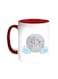 Cartoon - Moon And Clouds Printed Coffee Mug Red/White 11ounce