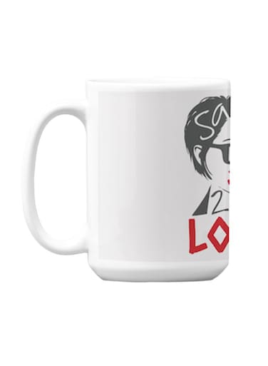 Premium Printed Ceramic Coffee Mug White/Red 350ml