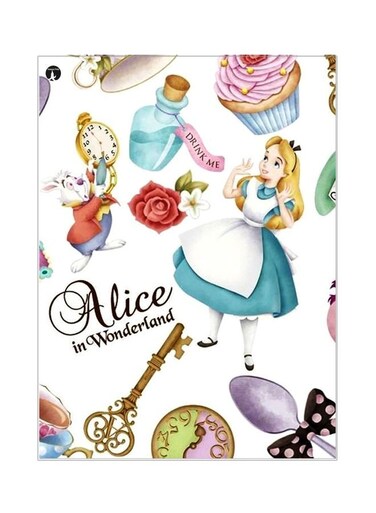 Alice In Worderland Themed Metallic Plate Multicolour 20x15cm