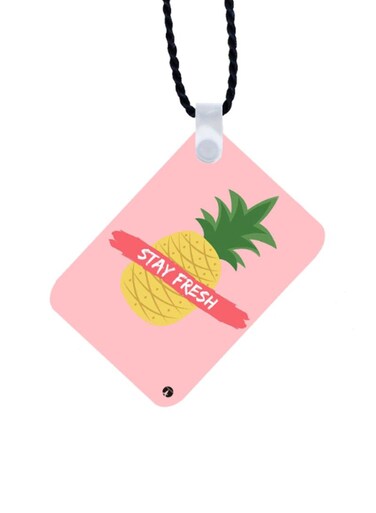 Pineapple Printed Car Mirror Pendant