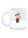 Cartoon Printed Coffee Mug White/Red/Brown 11ounce