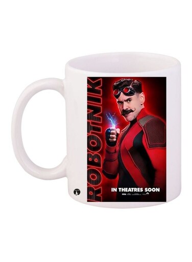 Printed Coffee Mug White/Red/Black 11ounce