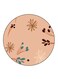 Flowers Printed Fridge Magnet Round Multicolour
