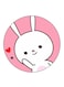 Rabbit Printed Fridge Magnet Round Multicolour