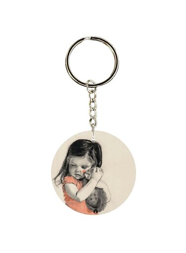 Cartoon Themed Single Sided Keychain