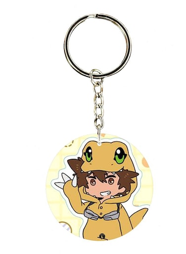 The Anime Digimon Double Side Printed Keychain