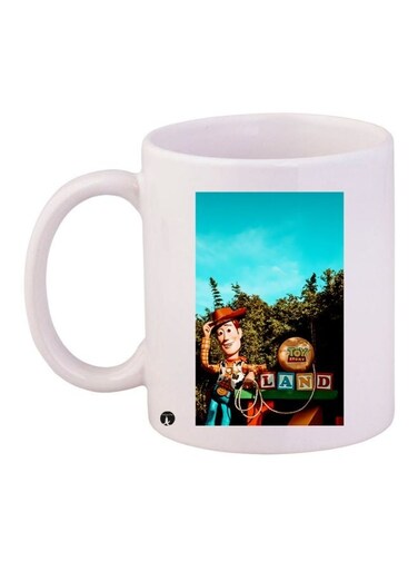 Toy Story Land Printed Coffee Mug White/Green/Blue 11ounce
