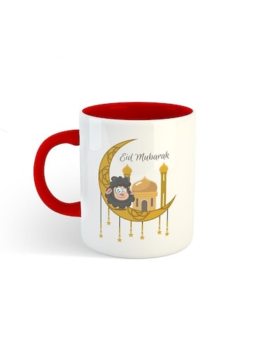 Eid Mubarak Printed Mug White/Red