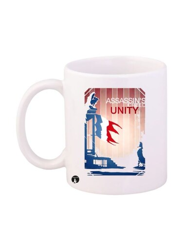 Assassin's Creed Printed Mug White/Blue/Red Standard Size