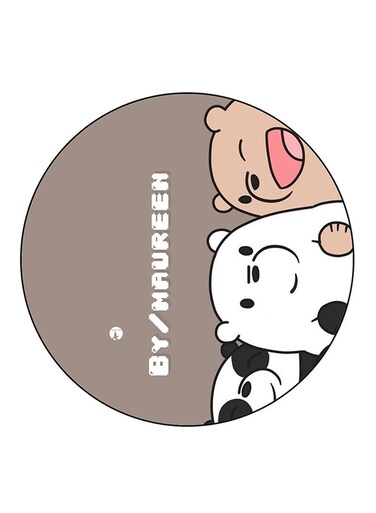 We Bare Bears Printed Fridge Magnet Round Multicolour