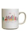 Dubai Printed Ceramic Coffee Mug White/Pink/Yellow