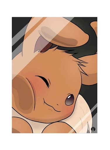 Pokemon Metal Plate Poster Beige/Grey 15x20cm