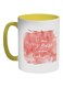 To The Very Best Teacher Printed Coffee Mug Yellow/White/Pink 325ml