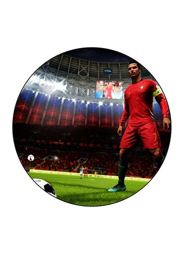 Football Printed Fridge Magnet Multicolour 5.5 x 5.5cm