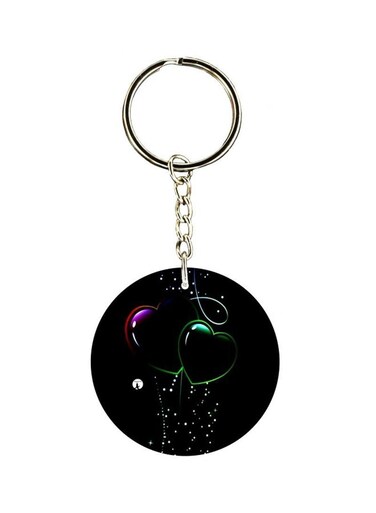 Heart Printed Pocket Keychain