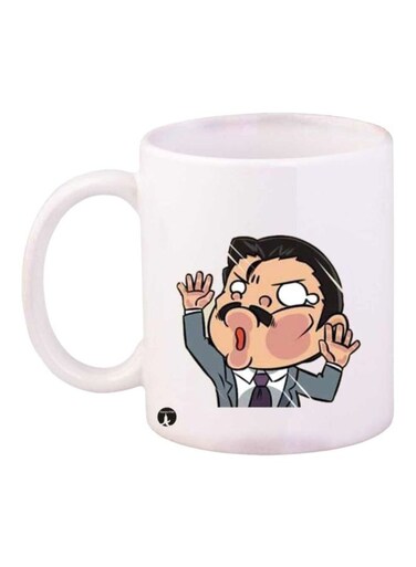 Anime Detective Conan Printed Mug White/Grey/Beige Standard Size