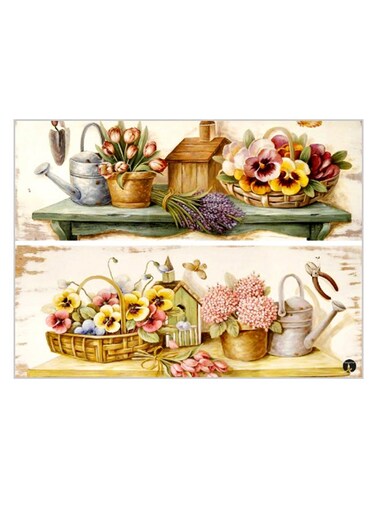 Printed Decorative Plate Multicolour 15 x 20cm