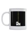 Pixel Art Printed Mug White/Black/Yellow