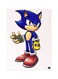 Sonic Metal Plate Poster Blue/Yellow/Red 15x20cm