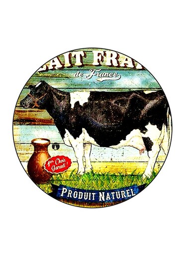 Cow Printed Fridge Magnet Multicolour 5.5 x 5.5cm