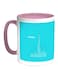 Dubai Towers Printed Coffee Mug Blue/White/Pink 11ounce