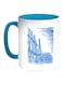 Drawing Of Paris Printed Coffee Mug Blue/White 11ounce
