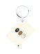 Bear Printed Keychain Beige/Black/Brown