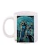 Printed Coffee Mug White/Blue/Black 11ounce
