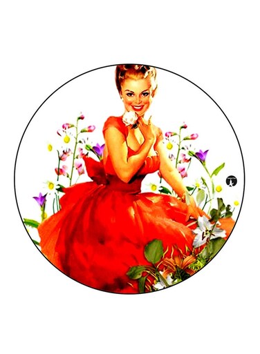Vintage Art Printed Fridge Magnet Multicolour
