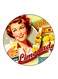 Vintage Art Printed Fridge Magnet Multicolour