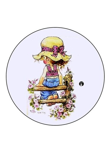 Girl Printed Fridge Magnet Multicolour
