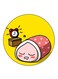 Food Printed Fridge Magnet Multicolour