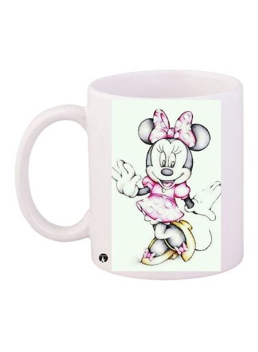 Minnie Mouse Printed Coffee Mug White/Grey/Yellow 11ounce