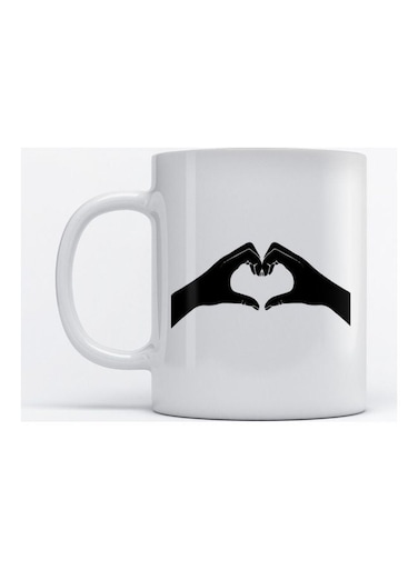 Mug Love&rsquo;s Heart for Coffee and Tea White