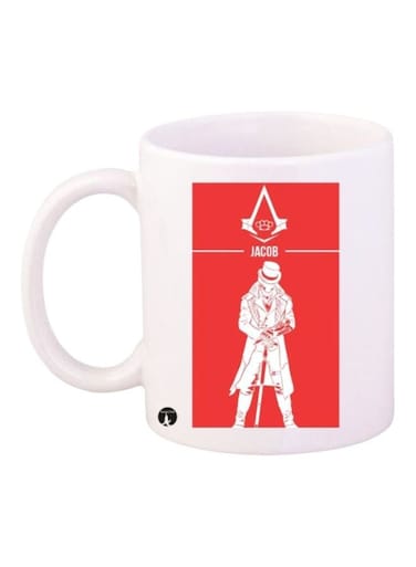 Assassin's Creed Printed Coffee Mug White/Red