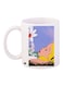 Cartoon Girl Printed Coffee Mug White/Blue/Yellow 11ounce