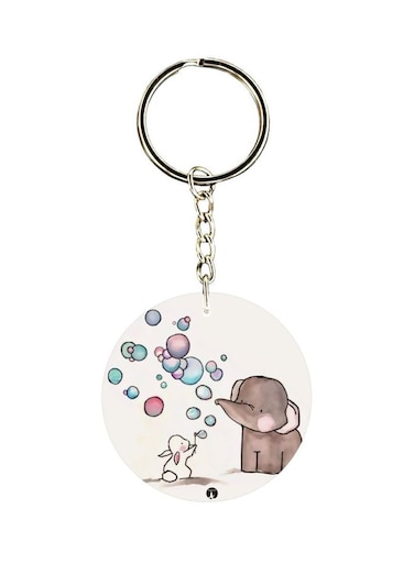 Cartoon Themed Single Sided Keychain