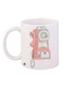 Telephone Printed Coffee Mug White/Pink/Grey 11ounce