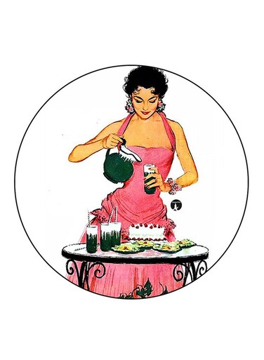 Vintage Art Printed Fridge Magnet Multicolour