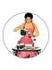 Vintage Art Printed Fridge Magnet Multicolour