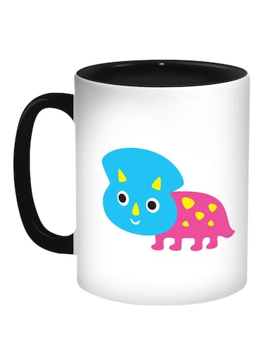 Dinosaur Printed Coffee Mug Black/White/Pink