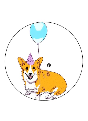 Dog Printed Fridge Magnet Multicolour