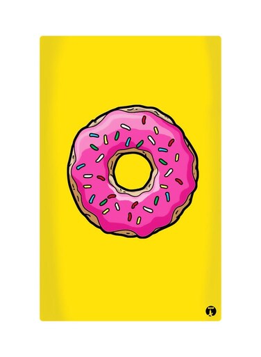 Printed Fridge Magnet Yellow/Pink 8.5x0.4x5.5cm
