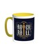Rock And Roll Printed Coffee Mug Yellow/White 11ounce